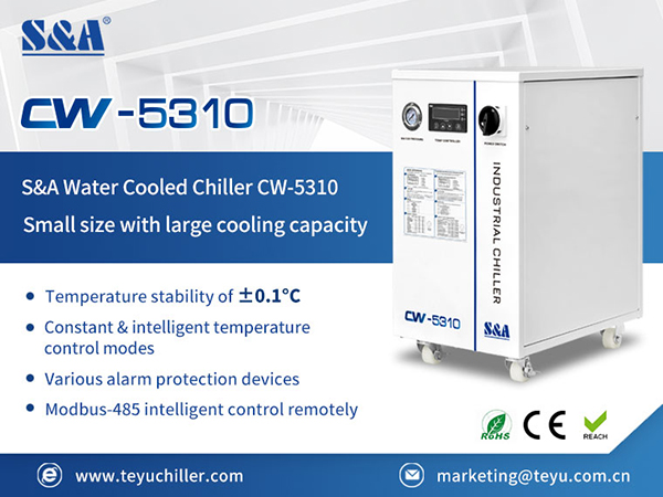Water Cooled Chiller System CW-5310 High Efficiency 0.1℃ Control Accuracy