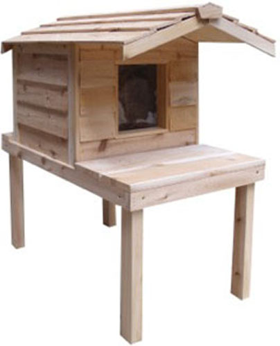 Cedar House for Outside Cats by Cozycatfurniture.com