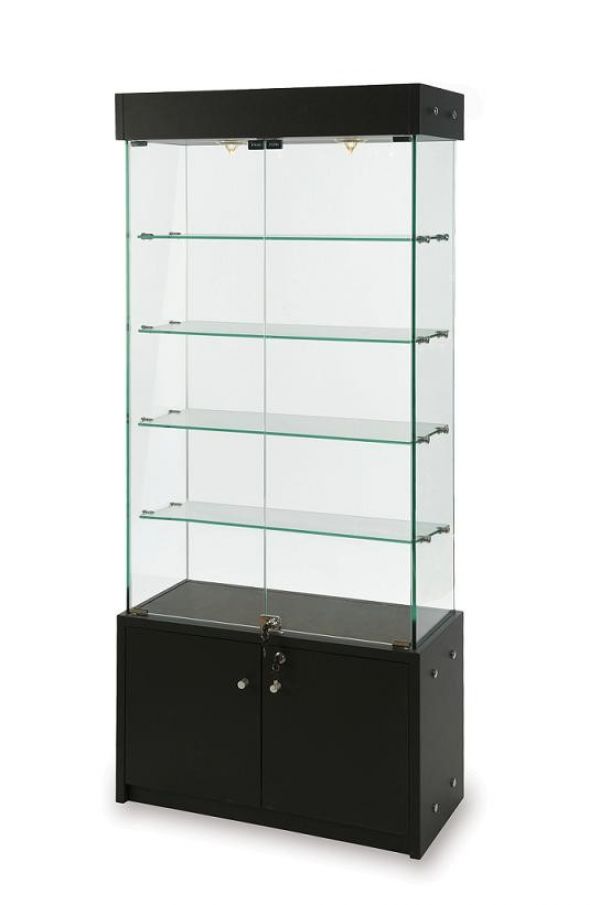 Glass Display Showcase Cabinet-Wholesale Cash Counter-Register Wrap Stand 