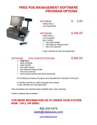 FREE RETAIL POS SOFTWARE TO HELP RUN YOUR STORE !