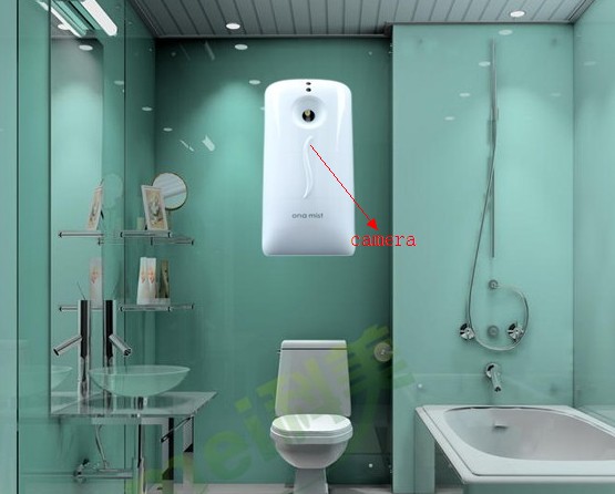 720P HD Spy Hydronium Air Purifier Camera Pinhole Bathroom Spy Camera 16GB(Remote Control + Motion A