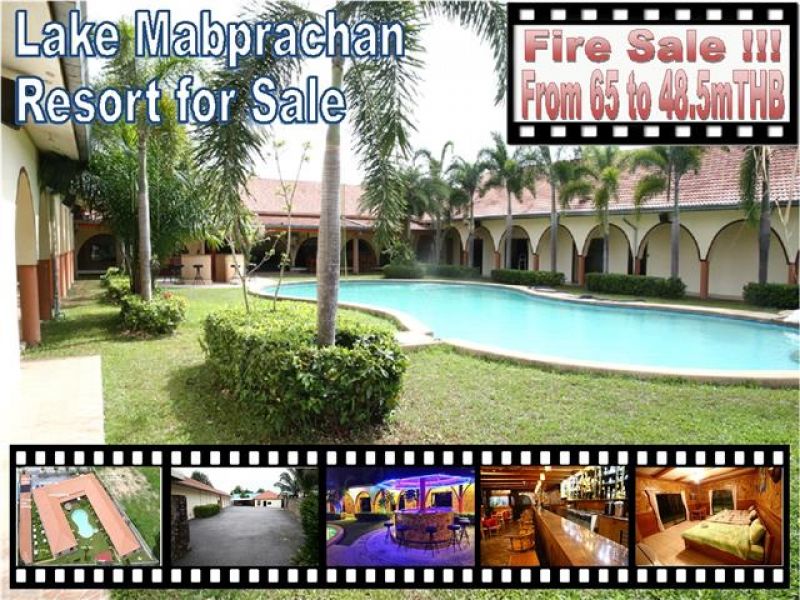 Pattaya Lake Mabprachan Resort Fire Sale