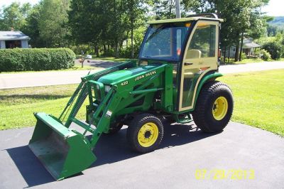 2003 John Deere 4210 4X4 w/ Loader, Cab, 59 Snowblower