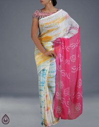 Online shopping for chiffon shibori sarees collection by unnatisilks