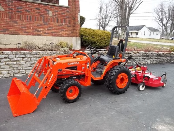 2009 Kubota B7510 Loader Blade Bush Hog 4WD