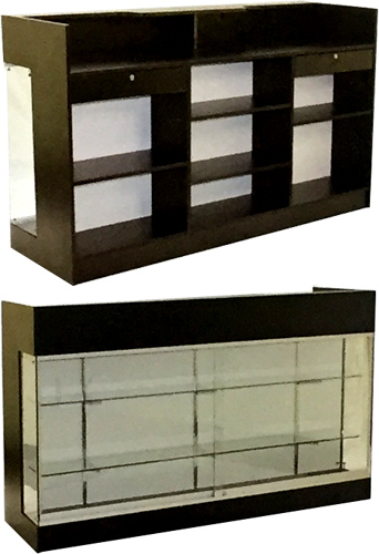 Glass Showcase Display Cabinets-Cash Wrap Customer Counter
