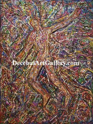 Michael Jackson Abstract Oil Painting