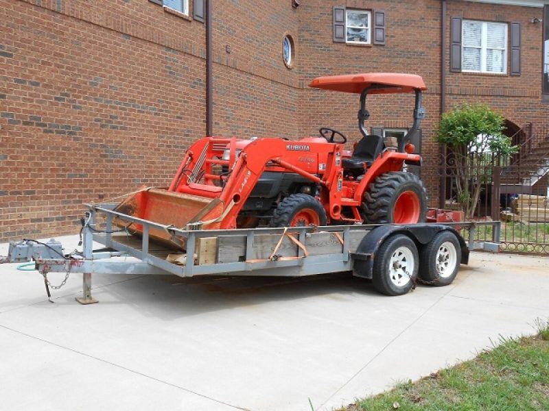 2004 Kubota L2800 4x4 Tractor Loader Blade Trailer