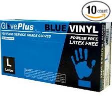 Shop for Ammex Glove Plus Powder Free Blue Vinyl Gloves 