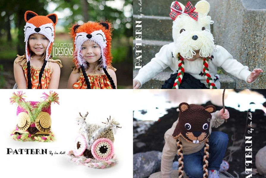 Handmade Crochet Animal Hats for all ages
