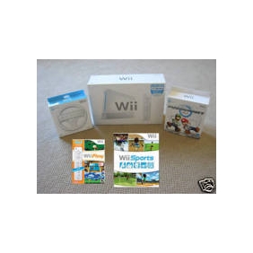 Nintendo Wii System + Wii Fit + Mario Kart + Wii MUSIC